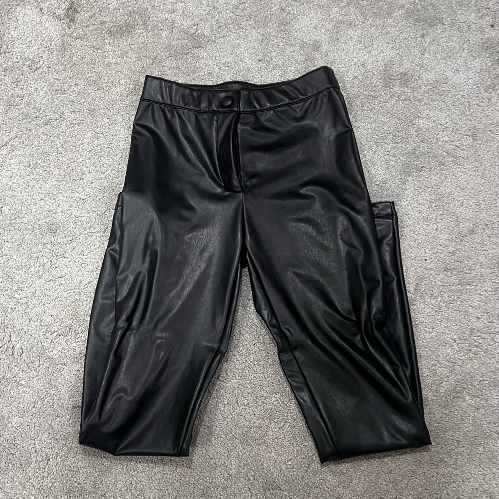 Forever 21 Women's Black Faux Leather Pants